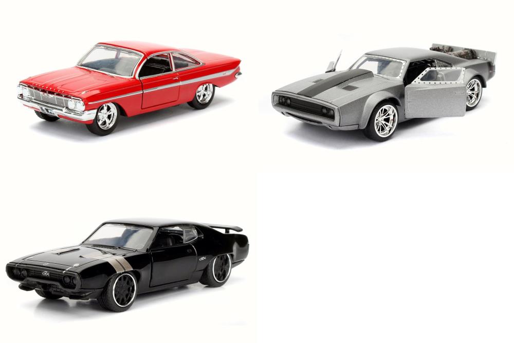 Fast & Furious Dom's F8 Autos Diecast Car Paket drei 1/32 Fast & Furious Autos - Bild 1 von 4