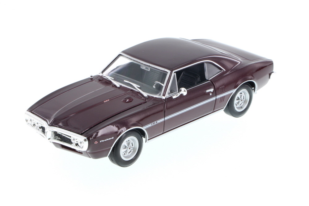 Pontiac Firebird 1967, granate - Welly 22502 - coche de juguete modelo diecast escala 1/24 - Imagen 1 de 4