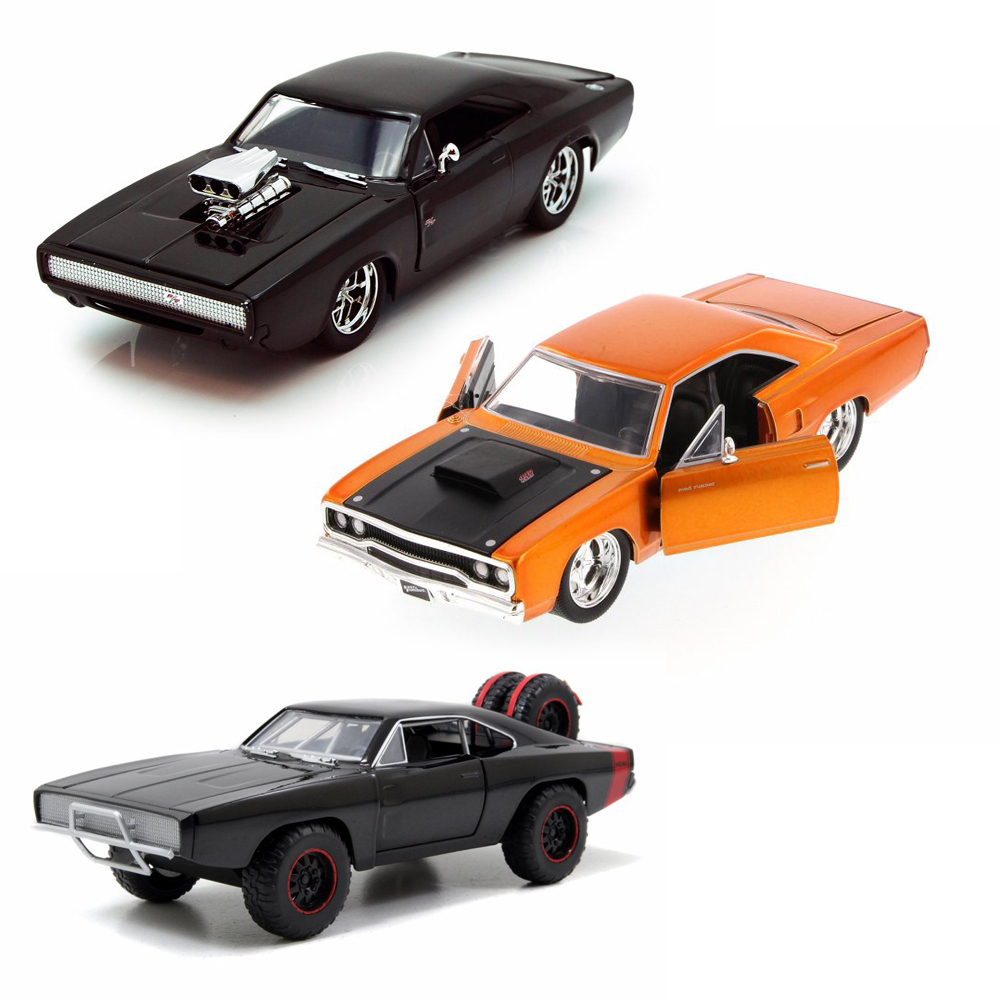 Dom's Fast & Furious Car Set 3 - Juego de tres autos modelo diecast a escala 1/24 - Imagen 1 de 4