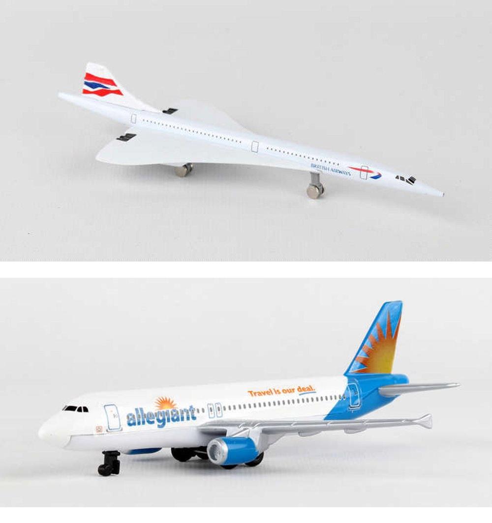 BA Concorde Allegiant Airlines Diecast Airplane Package Two 5.5" Diecast Planes - Picture 1 of 3