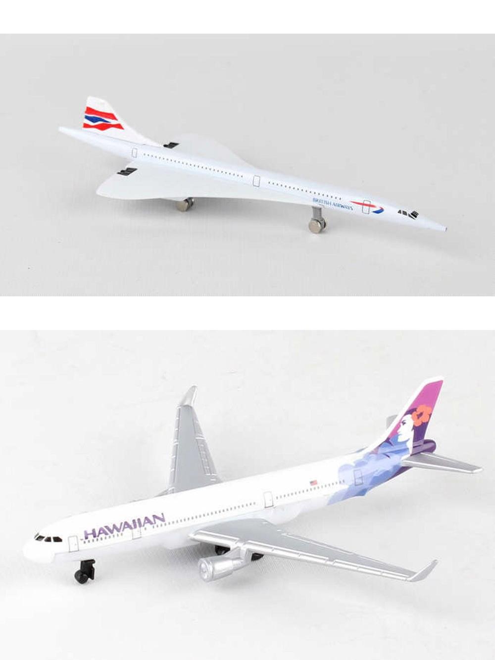 BA Concorde Hawaiian Airlines Druckguss Flugzeug Paket zwei 5,5" Druckguss Flugzeuge - Bild 1 von 3