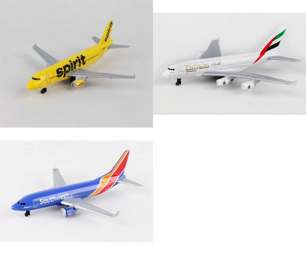 Paquete de avión diecast Spirit Emirates Southwest Airlines aviones modelo 3x5,5" - Imagen 1 de 4