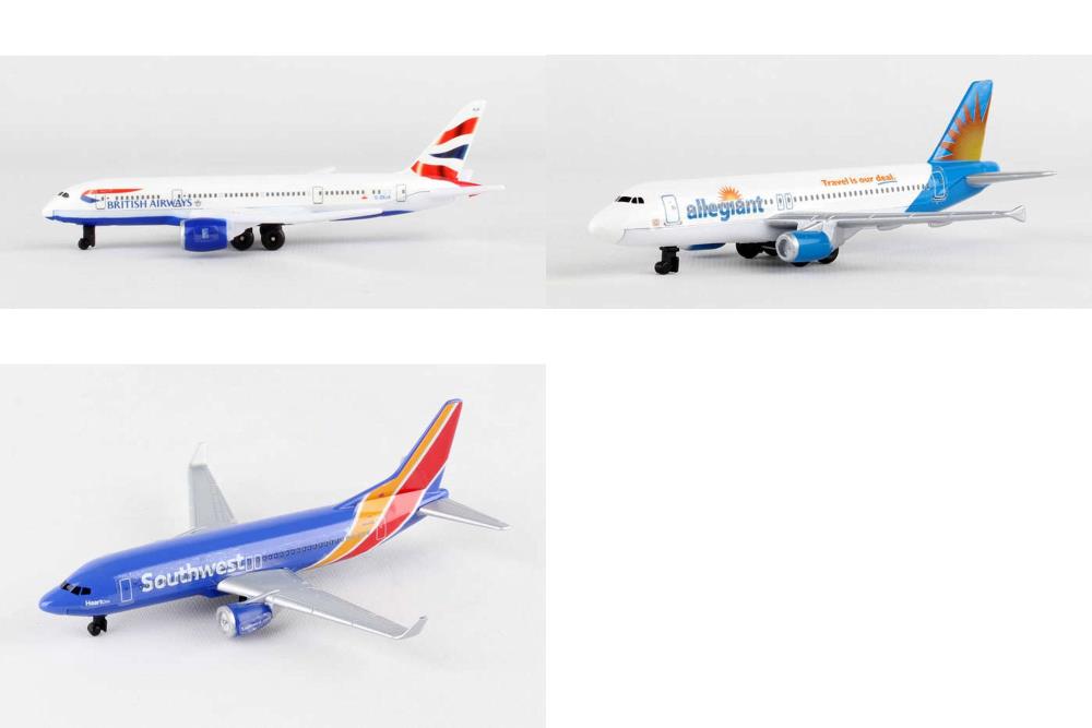 British Airways Allegiant Southwest Airlines Diecast Airplane Pack 3x5.5" Planes - Picture 1 of 4
