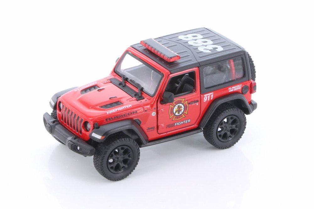 Jeep Wrangler Rubicon Firefighter 2018 techo rígido escala 1/34 coche diecast - Imagen 1 de 4